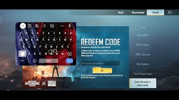 PUBG Mobile Redeem Codes ∆ Godzilla vs Kong ∆ 25 May 2021 ∆ #Pubgmobile