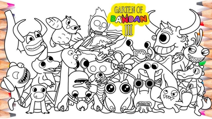 garten of banban coloring pages 2 – The Twisted One – Having fun with  children