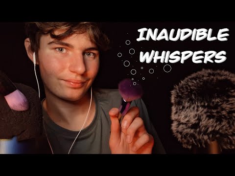 ASMR | Inaudible whispers with mic brushing🤤 | Ear attention (English)
