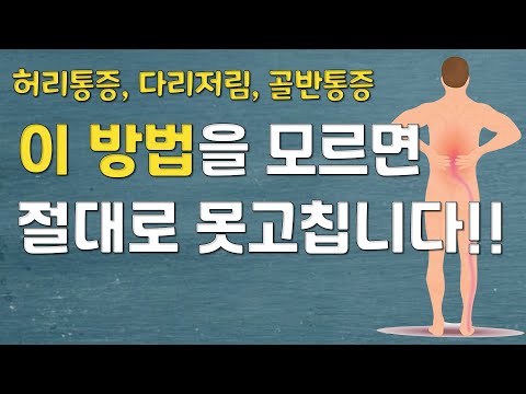 좌골신경통 운동법 - 허리통증 다리저림 이것만 알면 수술 안해도 되요