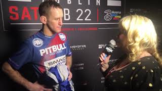Calum Murrie post fight interview at Bellator Dublin