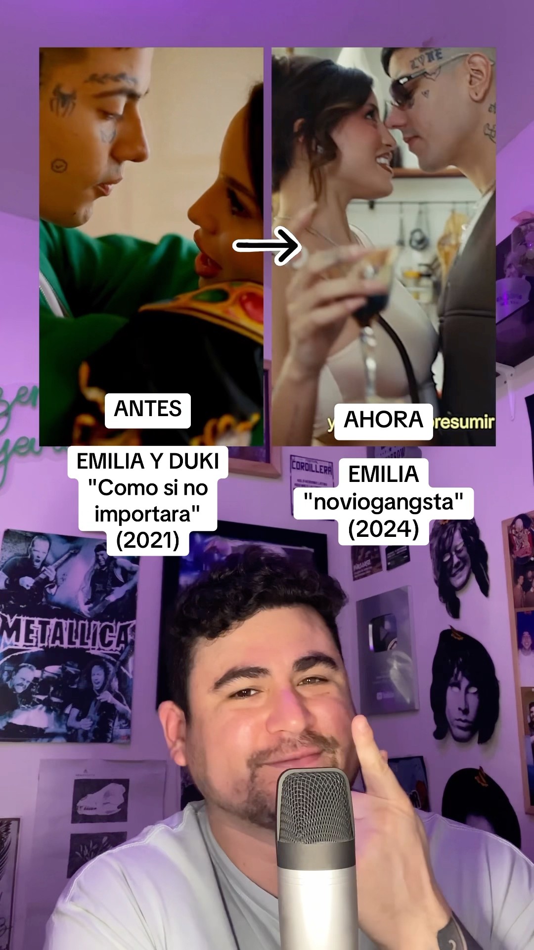 EMILIA Y DUKI: Antes y Ahora ?? Como si no importara / Noviogangsta