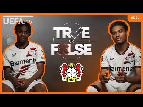 Leverkusen's FRIMPONG & ADLI play TRUE OR FALSE | #UEL FINAL