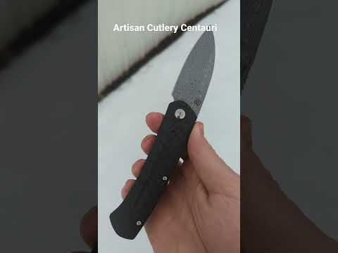 Artisan Cutlery Centauri, Carbon Fiber, Titanium, Damascus. Beautiful knife! Artisan Cutlery Centauri, Carbon Fiber, Titanium, Damascus. Beautiful knife!