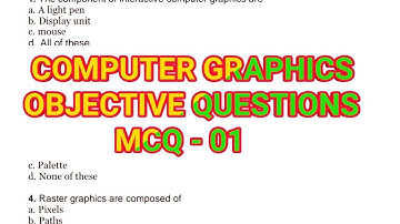 computer graphics MCQ Questions and answers