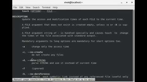 touch command in linux by RHCSA Tutorials