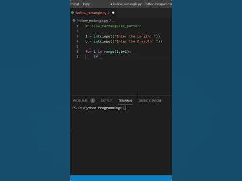 Hollow rectangle || Rectangular Pattern Program || Python Code || Code ...