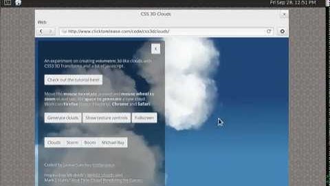 Epiphany on Wayland: webgl and css3d