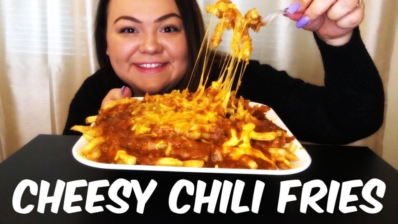 CHILI CHEESE FRIES MUKBANG EATING SHOW YouTube