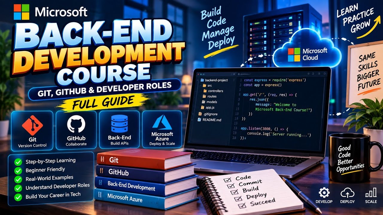 Microsoft Back-End Development Course | Git, GitHub & Developer Roles ...
