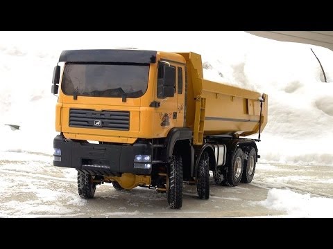 RC ADVENTURES - Trucking Practice - Remote Locking Diffs - 1/14 8x8 Armageddon Hydraulic Dump Truck