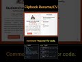 Flipbook Resume or CV Free Design | #resume #frontendcourse