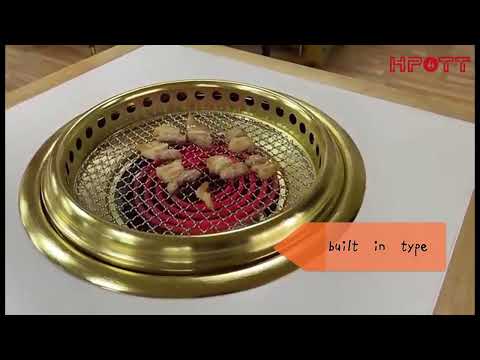 Korean Japanese bbq samgyupsal yakiniku grill table for sale