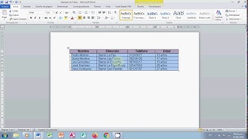 Insertar Tablas en Microsoft Word