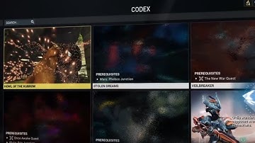 Warframe - Visit the Side Quest Section of the Codex in the Orbiter