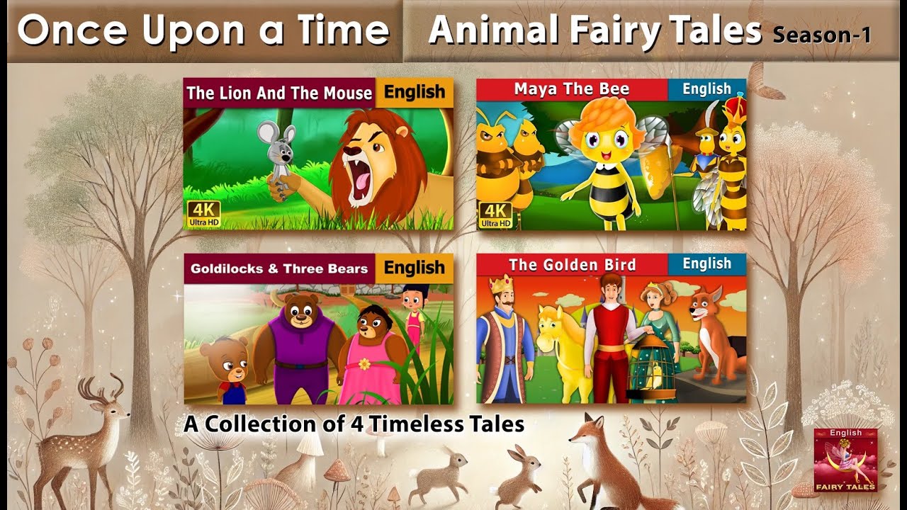 Once Upon a Time | A collection of 4 timeless Animal  Tales | Session 1 @English Fairy Tales