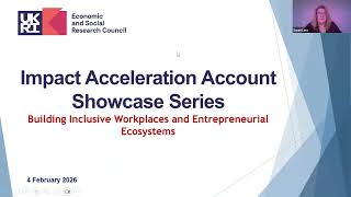ESRC IAA National Showcase: Building Inclusive Workplaces and Entrepreneurial Ecosystems