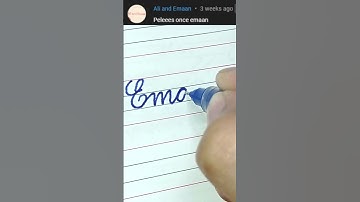 Emaan - Beautiful name in Cursive writing | Cursive writing for beginners | #shorts