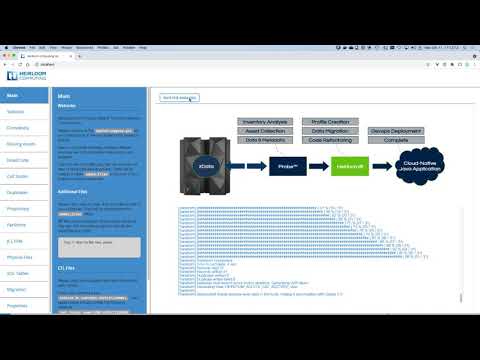 Single-click mainframe to cloud