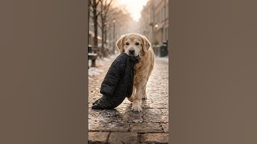The clever dog found a coat to keep the homeless man warm during the cold winter
