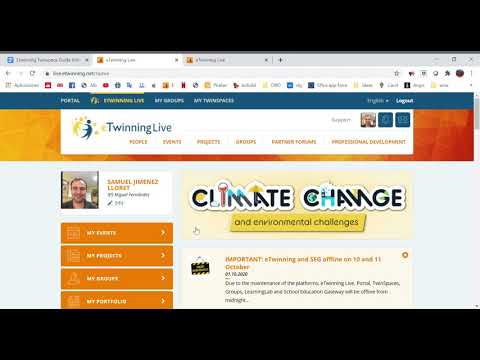 Login in etwinning Live and and access to Twinspace project