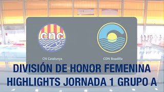 Resumen Partido de la Jornada 20/21  CN Catalunya - CDN Boadilla (F)