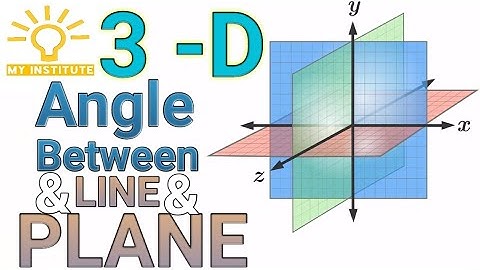Angle between line and plane 3d class-12 Cbse Ncert Maths iit-jee