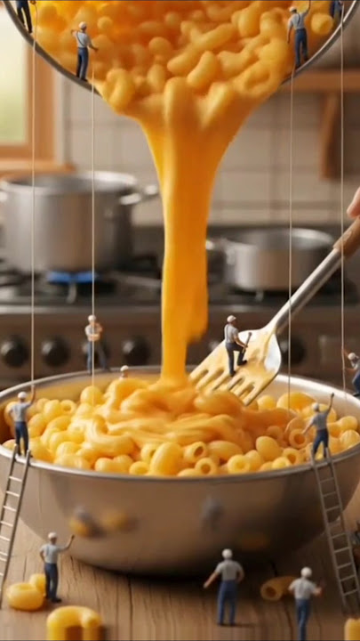 Tiny Pros Make Creamiest Mac & Cheese Macaroni 🧀🔥 #shorts #asmr #viral #trending #satisfying #food