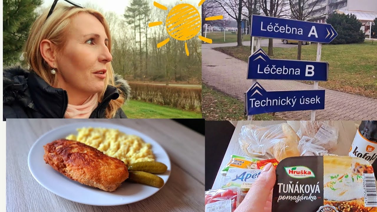 Lázně Klimkovice, plněné kuřecí řízky a menší nákup potravin.