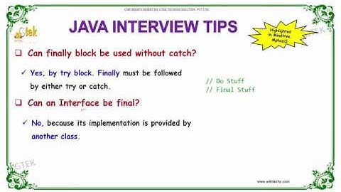 finally block be used without catch   java interview questions and answers   wikitechy com
