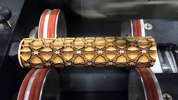 Laser-etched rolling pin for custom cookies using a rotary attachment