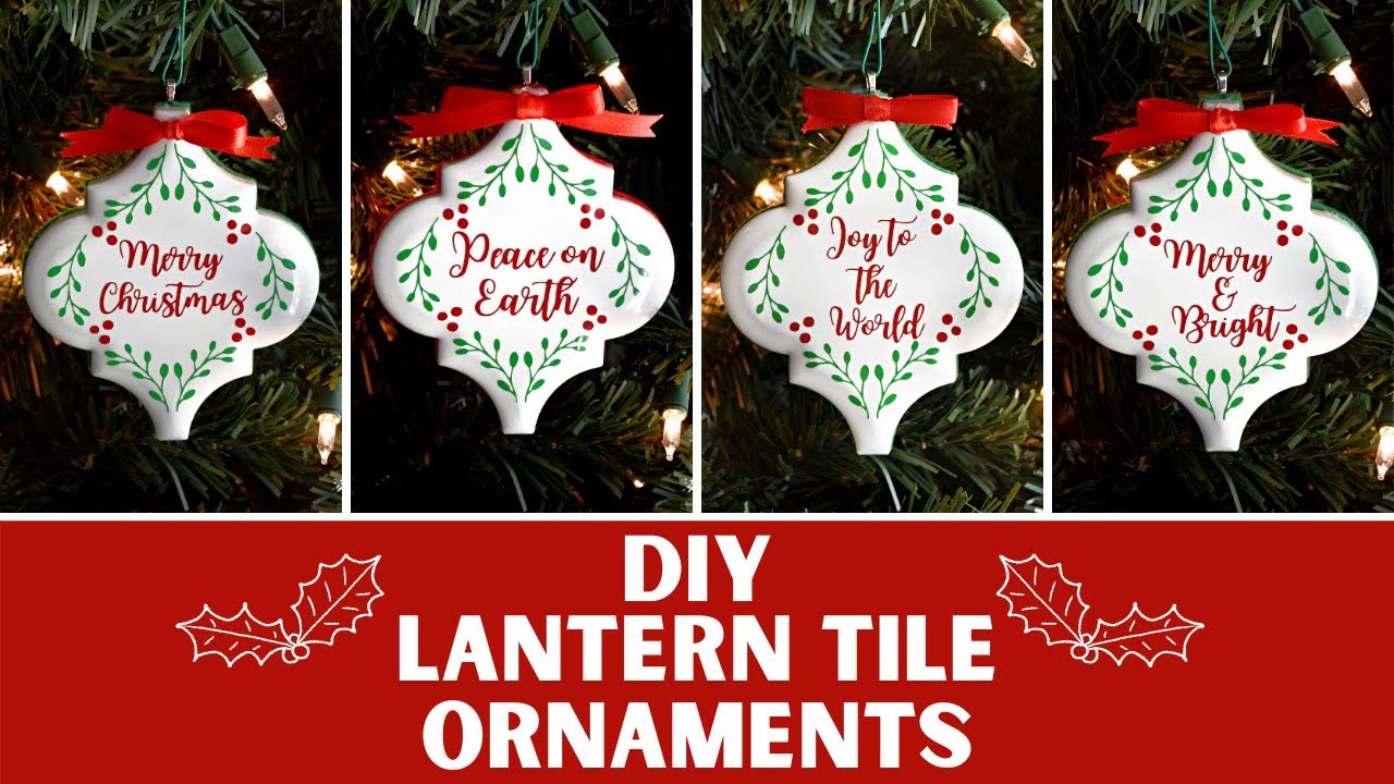 DIY Lantern Tile Ornaments