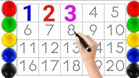 Tel 1234, 123 leervideo, Getallenlied, 1 tot 20 tellen, Kleuterschool 1234 leren