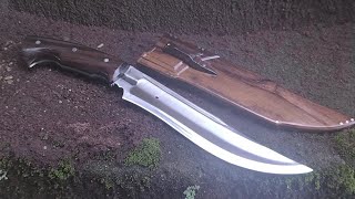 : membuat pisau cantik dari potongan bearing bekas/handmade kwalitas cnc