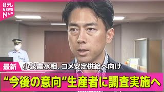 【コメ価格】小泉農水相、コメ安定供給へ向け…生産者に調査実施へ / 備蓄米、給食事業者や外食業者などにも放出へ　など── 経済ニュースライブ（日テレNEWS LIVE）