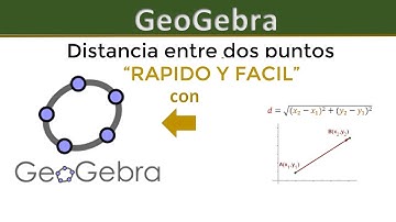 Como obtener la distancia entre dos puntos con GeoGebra | RAPIDO y FACIL