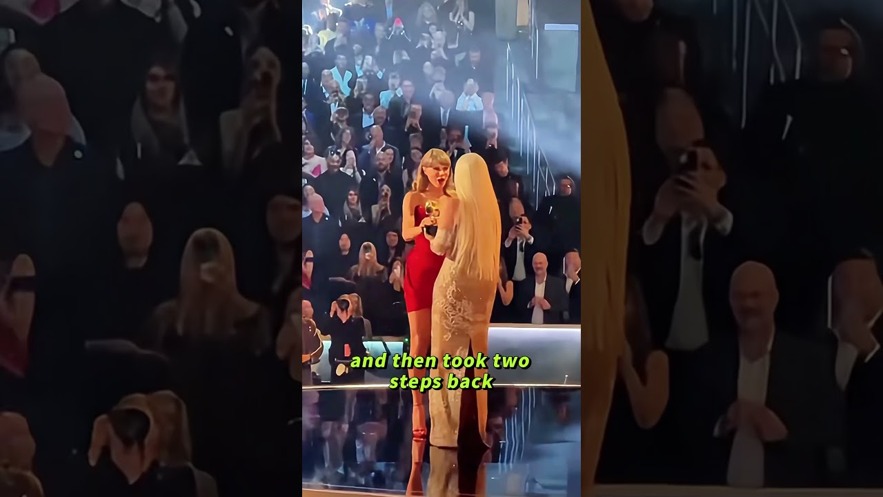 No wonder Taylor took two steps back at the awards ceremony! 