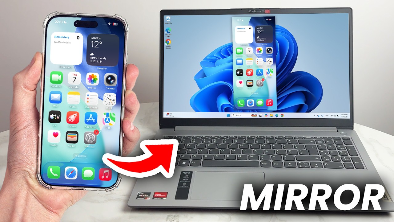 How To Screen Mirror iPhone To Laptop - Windows - YouTube