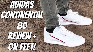 adidas continental 80 off white on feet