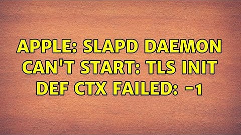 Apple: Slapd daemon can