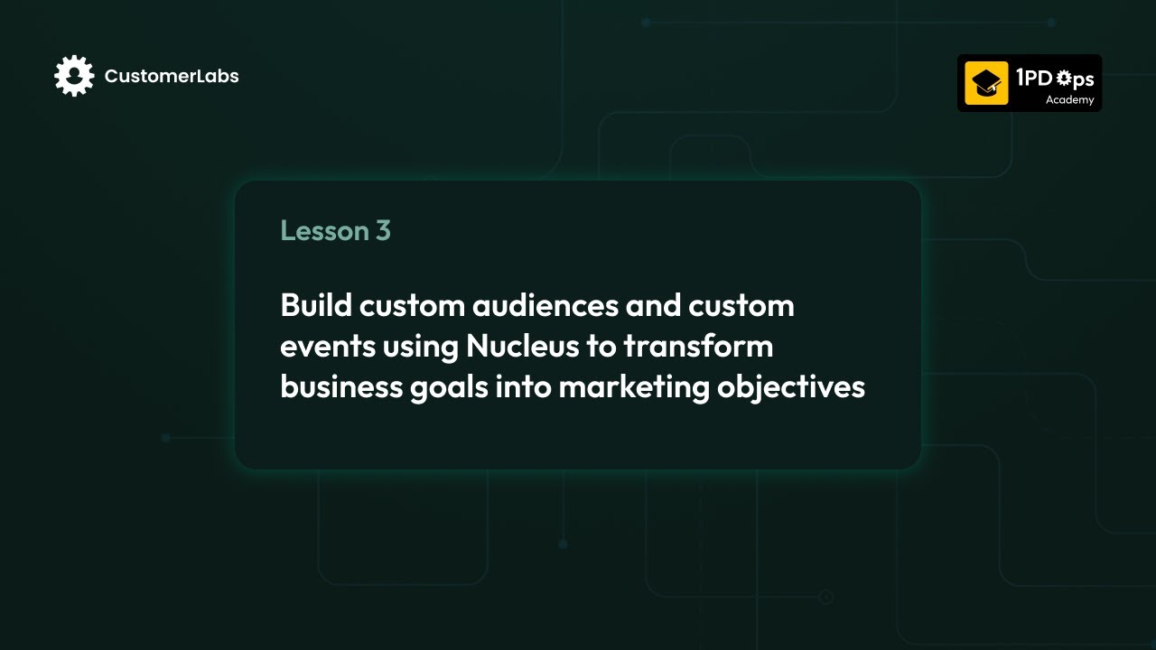 Transforming business goals into marketing objectives using Nucleus | 1PDOps Academy