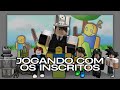 LIVE DE ROBLOX E REACT JOGANDO COM OS INSCRITOS AO VIVO
