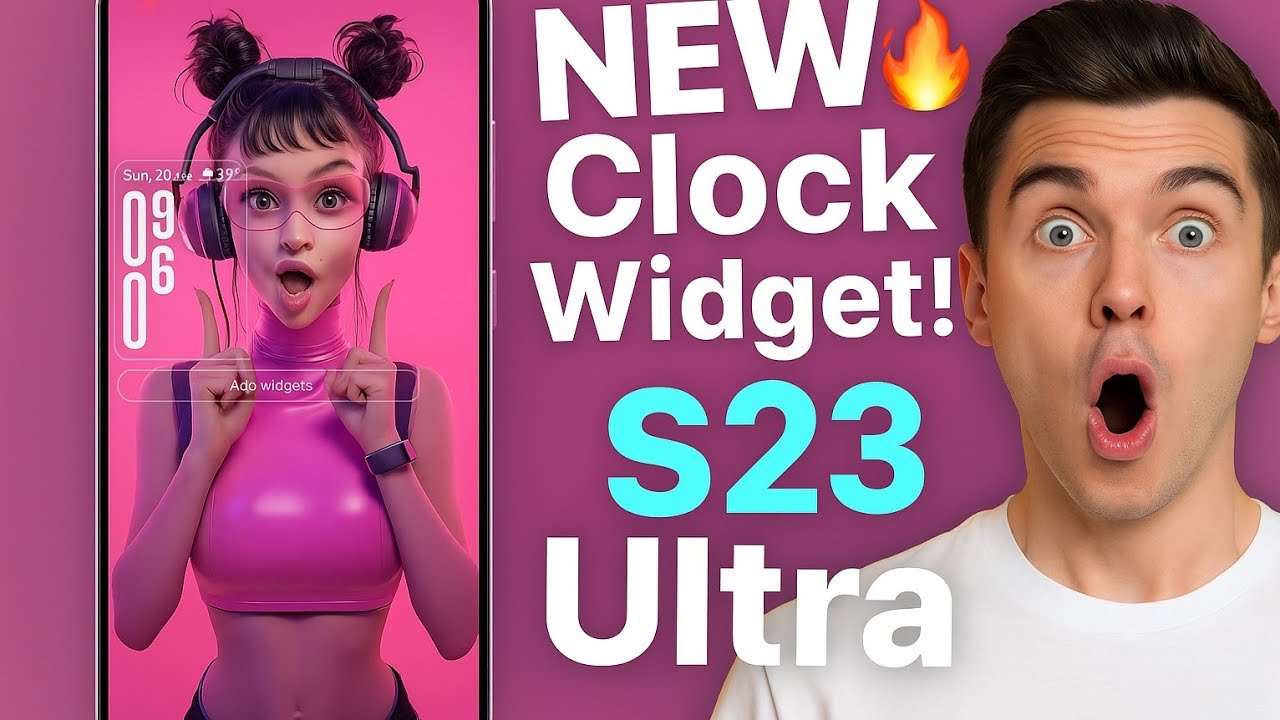 🔥 Samsung’s Adaptive Clock Widget – You Need This on Your S23 Ultra!