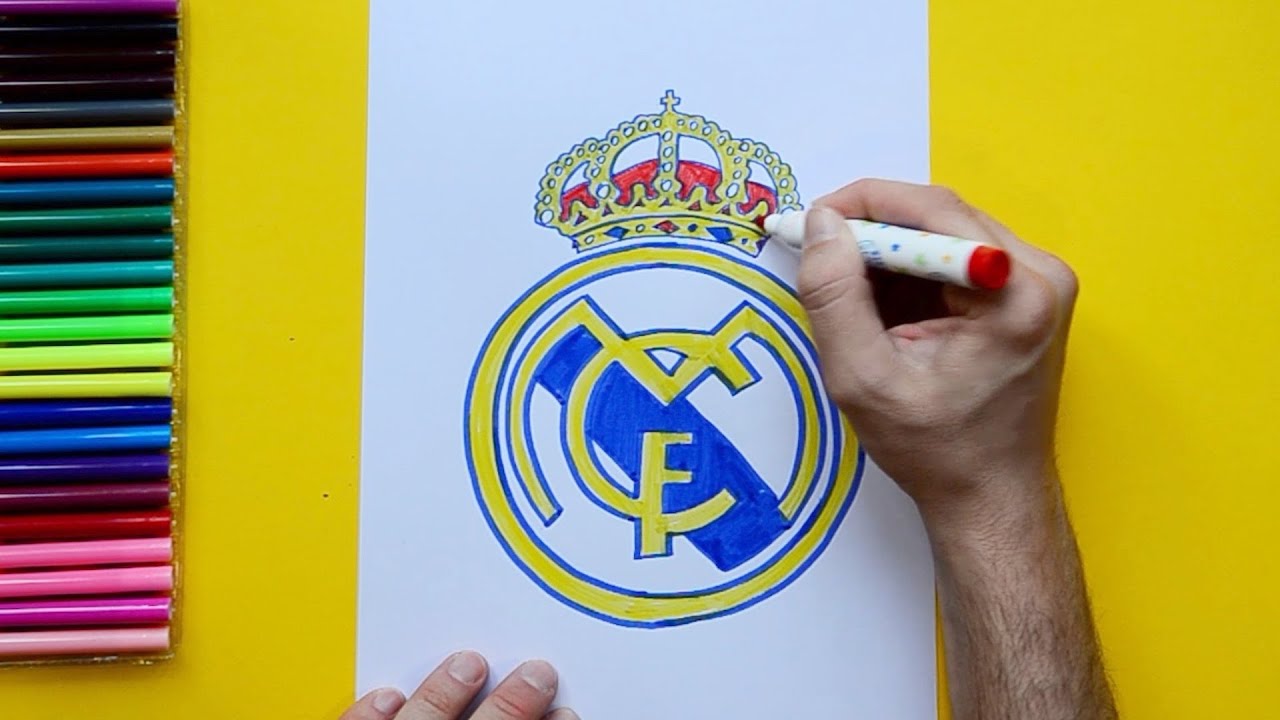 How to Draw Real Madrid Logo  DrawingNow