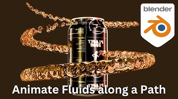 how to Make Fluids follow a Path in blander | blender tutorial