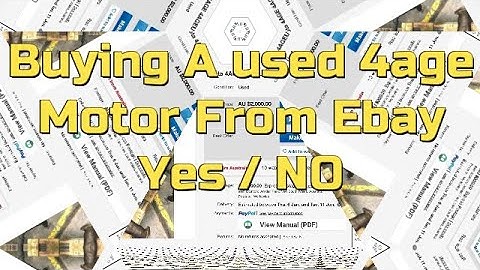 How to compression test an Engine : Buying a used 4age motor off ebay? - Should we do it