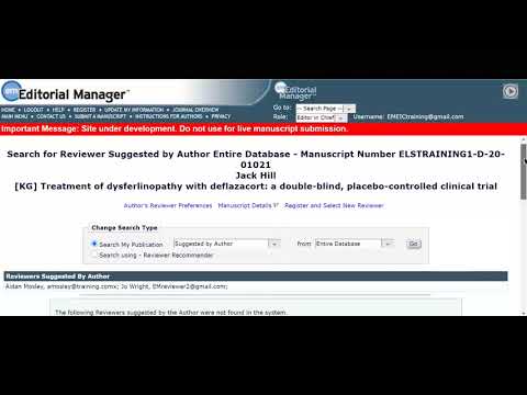 How to search for reviewers on Editorial Manager using author-suggested reviewers