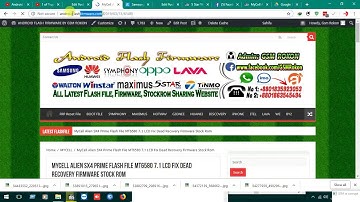 MyCell Alien SX4 Prime Flash File MT6580 7.1 LCD Fix Dead Recovery Firmware Stock Rom