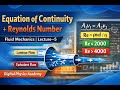 Fluid Mechanics: Equation of Continuity and Reynolds Number | IIT–NEET | Lecture–5