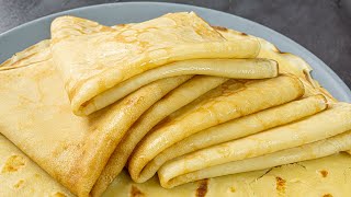 The main secret of perfect French pancakes is to mix all the ingredients correctly!